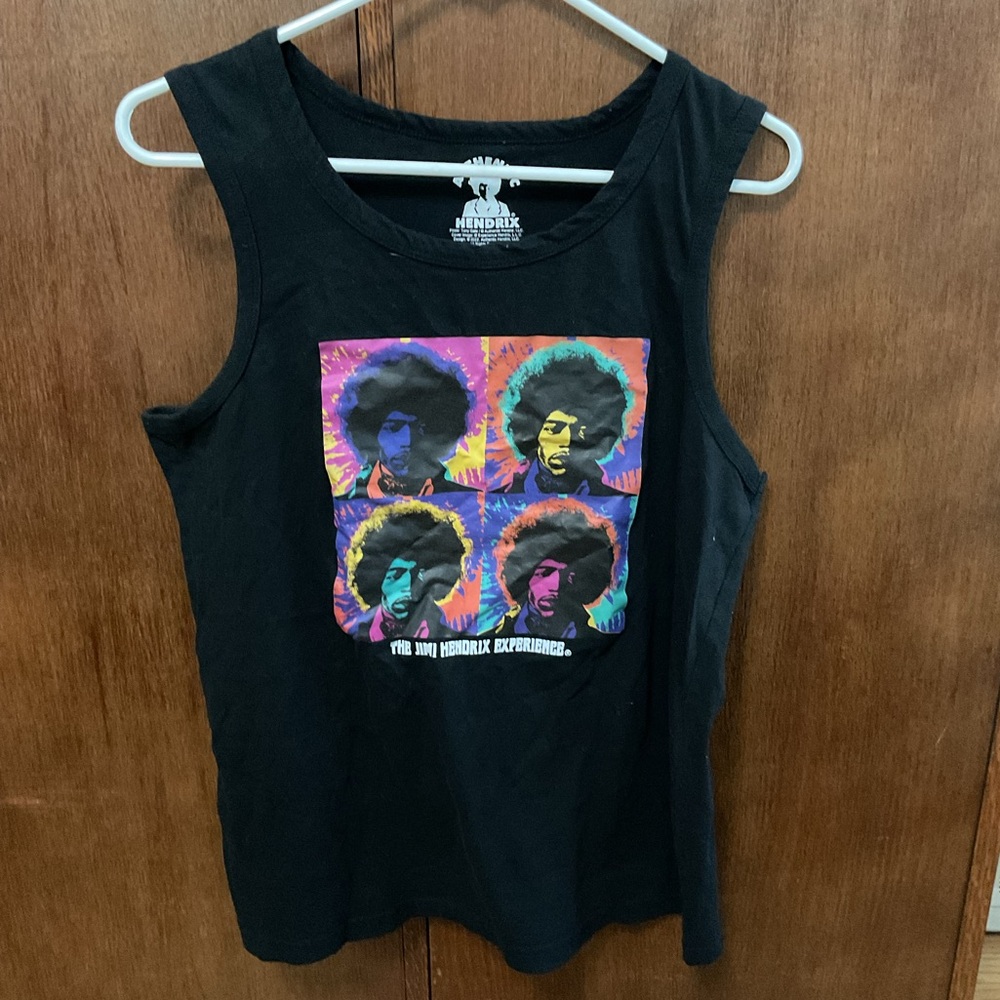 Black Jimi Hendrix Graphic Tank Top size M